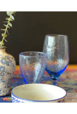 Indaba Trading Valdes Wine Glass Blue