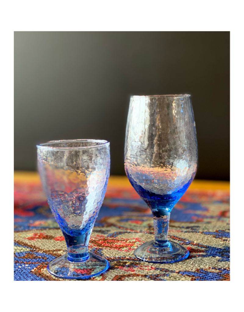 Indaba Trading Valdes Wine Glass Blue