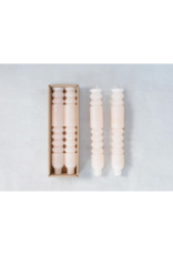 Totem Unscented Taper Candle in Blush Set of 2
