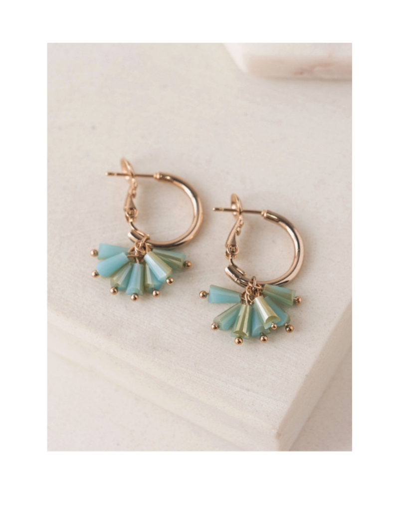 Lover's Tempo Paloma Hoop Earrings in Aqua by Lover's Tempo