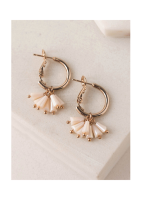 Lover's Tempo Paloma Hoop Earrings in Creme by Lover's Tempo