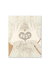The World's Best Love Story Wedding Card