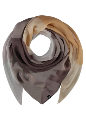 Dot Silk Chiffon Square Scarf in Graphite Grey by Fraas