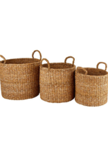 Round Seagrass Basket with Handles