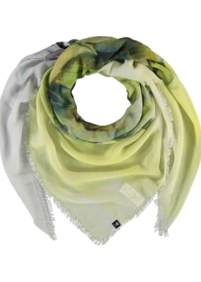 Succulent Floral Square Scarf in Green by Fraas
