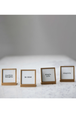 Small Square Gold Glass Frame with Saying