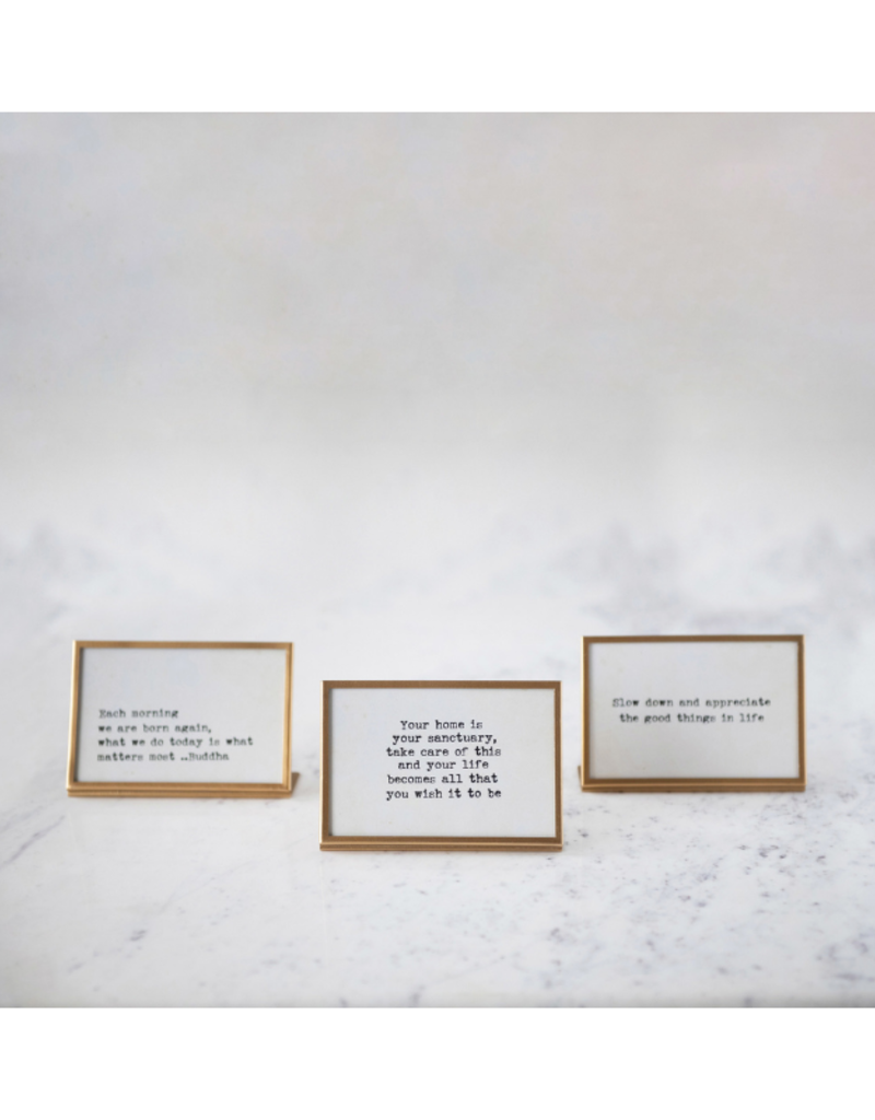 Gold Glass Frame with Quote