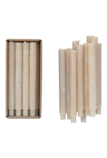 Cream Unscented Taper Candles Set of 12