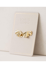 Lover's Tempo Contour Stud Earrings in Gold by Lover's Tempo