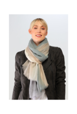 Ombre Lightweight Wool Wrap in Turquoise by Fraas