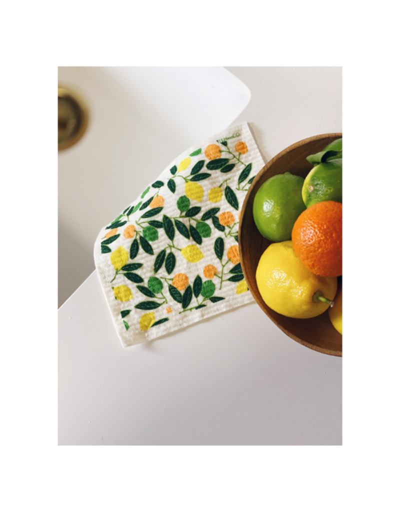 Ten & Co. Ten & Co. Set Swedish Sponge Cloth + Tea Towel Citrus Mix