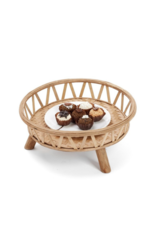 LAST ONE - Round Bamboo Tray with Legs