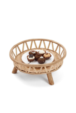 Round Bamboo Tray with Legs