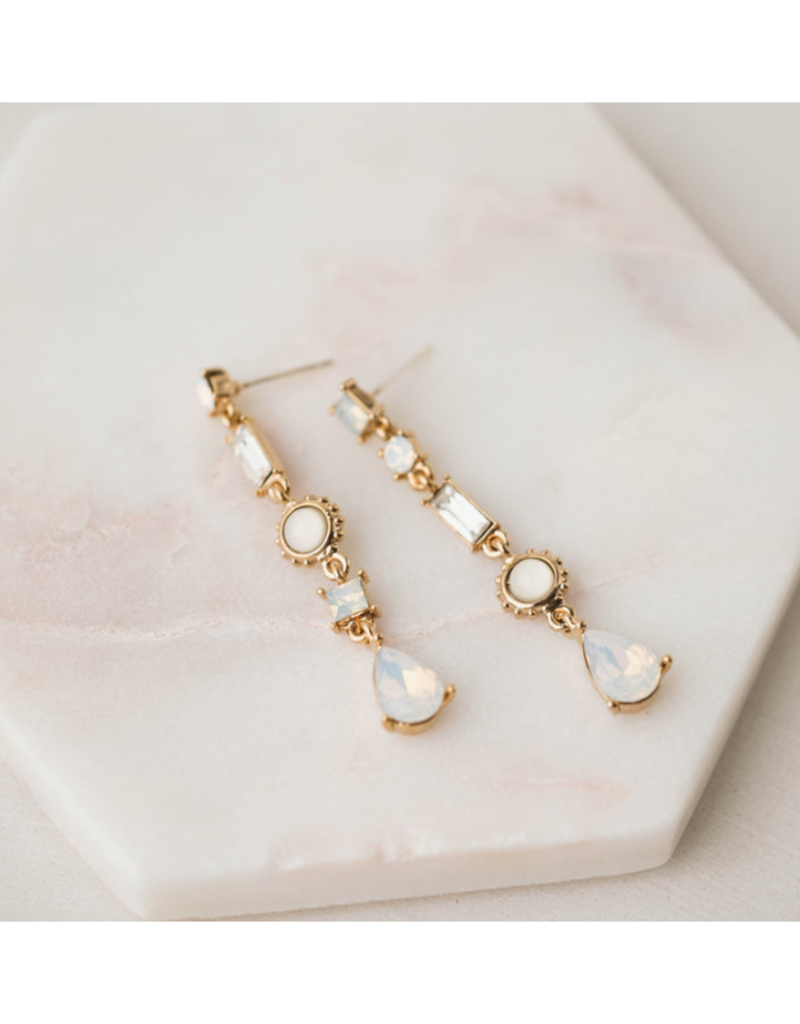 Lover's Tempo Lova Drop Earrings in White by Lover's Tempo