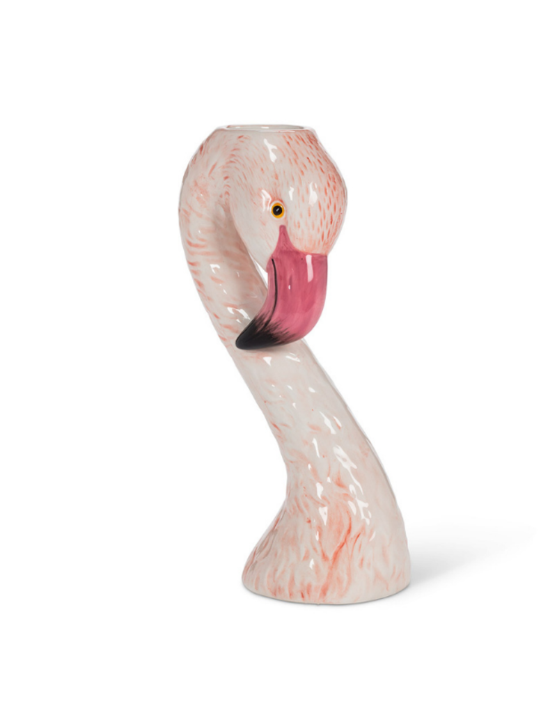 Pink Flamingo Head Vase