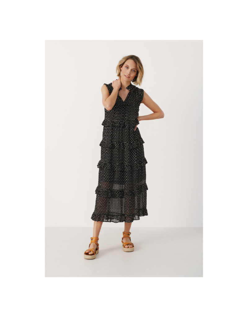 Part Two Parilla Dress in  Black Mini Block by Part Two
