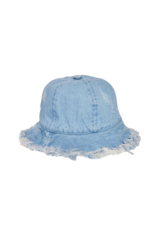 HEADSTER Bucket Hat Raw Edge Denim in One Size by Headster