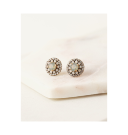 Lover's Tempo Greta Stud Earrings in White by Lover's Tempo