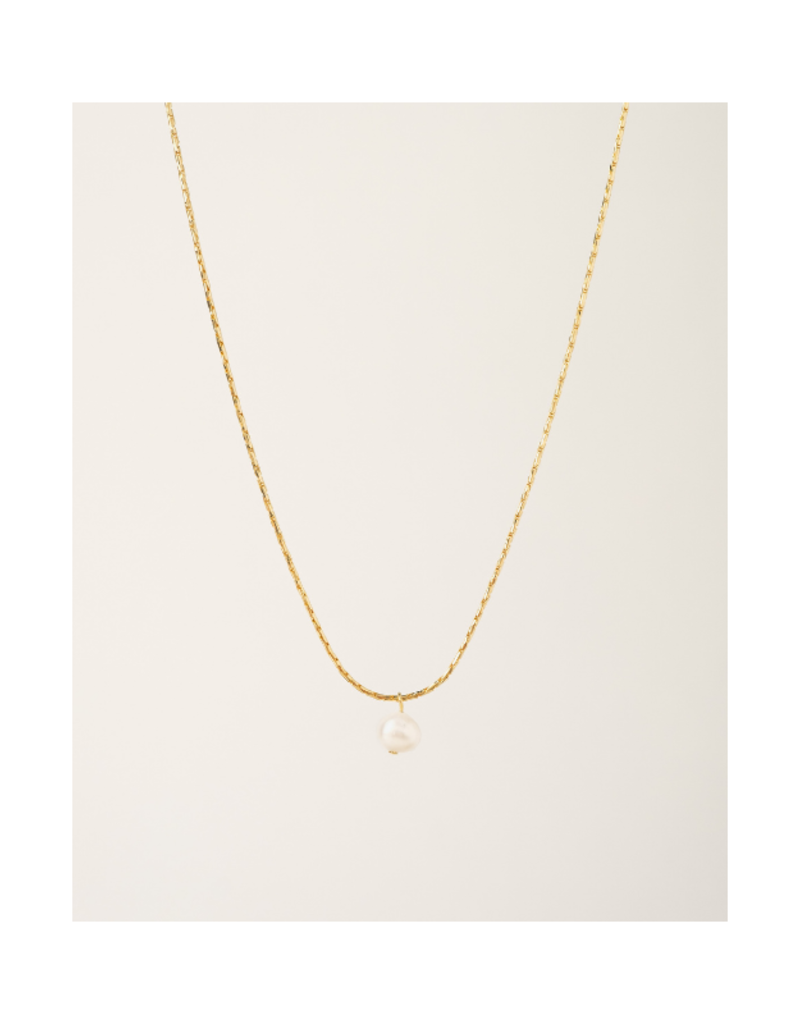 Lover's Tempo Amari Pearl Necklace in Gold by Lover's Tempo