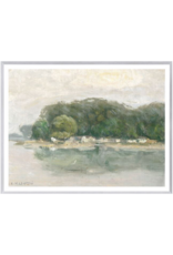 Celadon Art Bank On The Danube 35"x27"