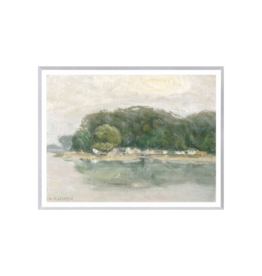 Celadon Art Bank On The Danube 35"x27"