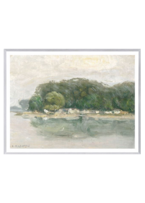 Celadon Art Bank On The Danube 35"x27"