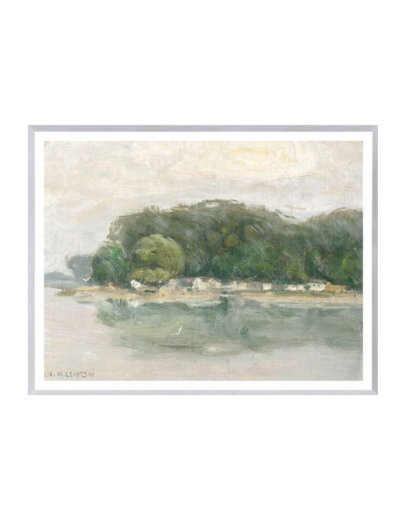 Celadon Art Bank On The Danube 35"x27"