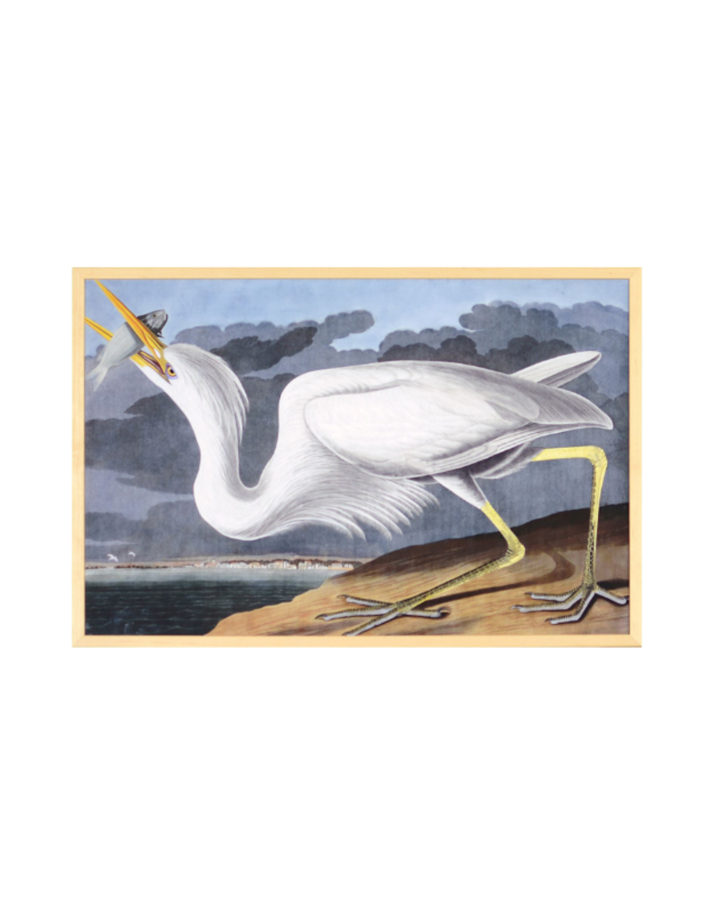 Celadon Art Great White Heron by John J. Audubon 28"x19"
