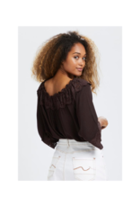 Cream Bea Embroidery Anglaise Blouse in Java by Cream