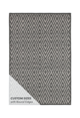 Dash & Albert Dash & Albert Diamond Indoor/Outdoor Rug in Graphite & Ivory 5' x 8'