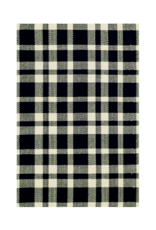 Dash & Albert Dash & Albert Tattersall Cotton Rug Black/Ecru 4' x 6'