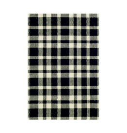 Dash & Albert Dash & Albert Tattersall Cotton Rug Black/Ecru 4' x 6'