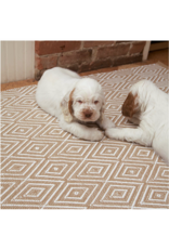 Dash & Albert Dash & Albert Diamond Indoor/Outdoor Rug in Khaki & White 3x5