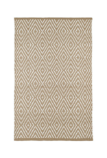 Dash & Albert Dash & Albert Diamond Indoor/Outdoor Rug in Khaki & White 3x5