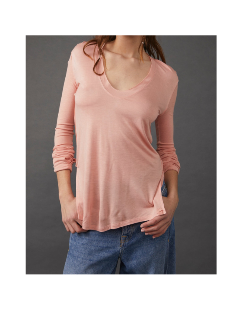 free people Fresh And Clean Long Sleeve in Coral Mist by Free People