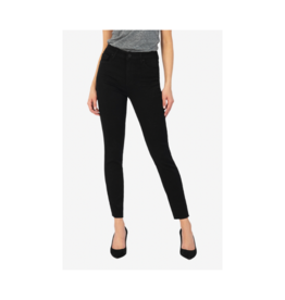 Kut from the Kloth Donna High Rise Skinny Raw Hem in Black by Kut from the Kloth
