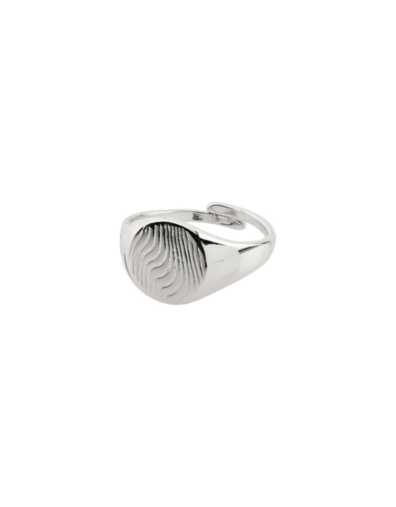 PILGRIM LAST ONE - Love Signet Ring in Silver by Pilgrim