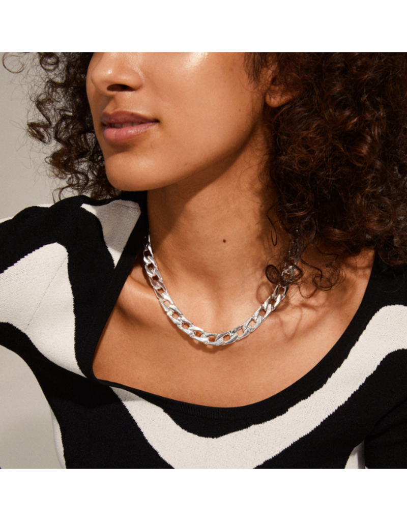 PILGRIM Hope Curb Chain Necklace in Silver by Pilgrim