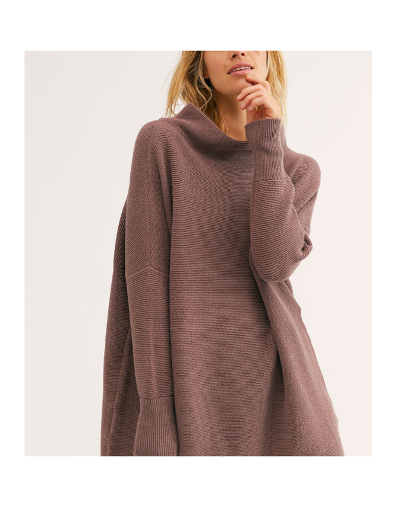 Free People Ottoman Slouchy Tunic Sweater Dress in Nutmeg