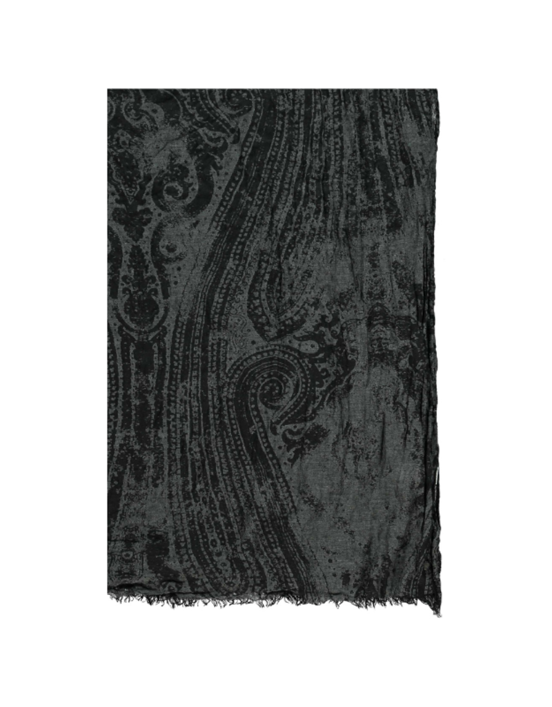 v. Fraas Paisley Burnout Scarf in Poppy Seed by Fraas