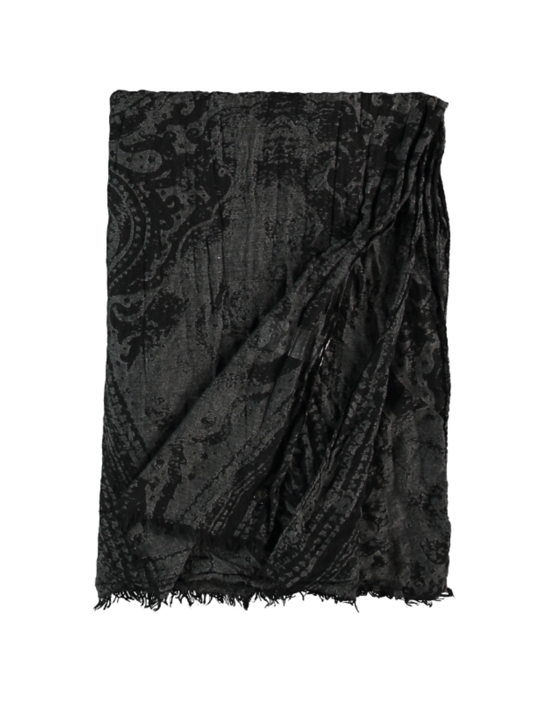 v. Fraas Paisley Burnout Scarf in Poppy Seed by Fraas