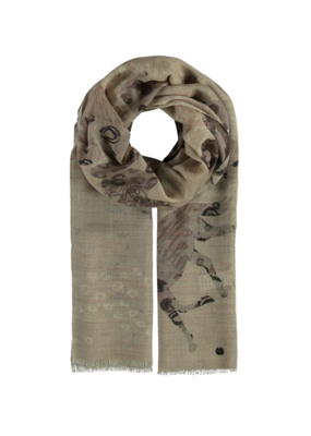 v. Fraas Chelsea Horses Wool Wrap in Beige by Fraas