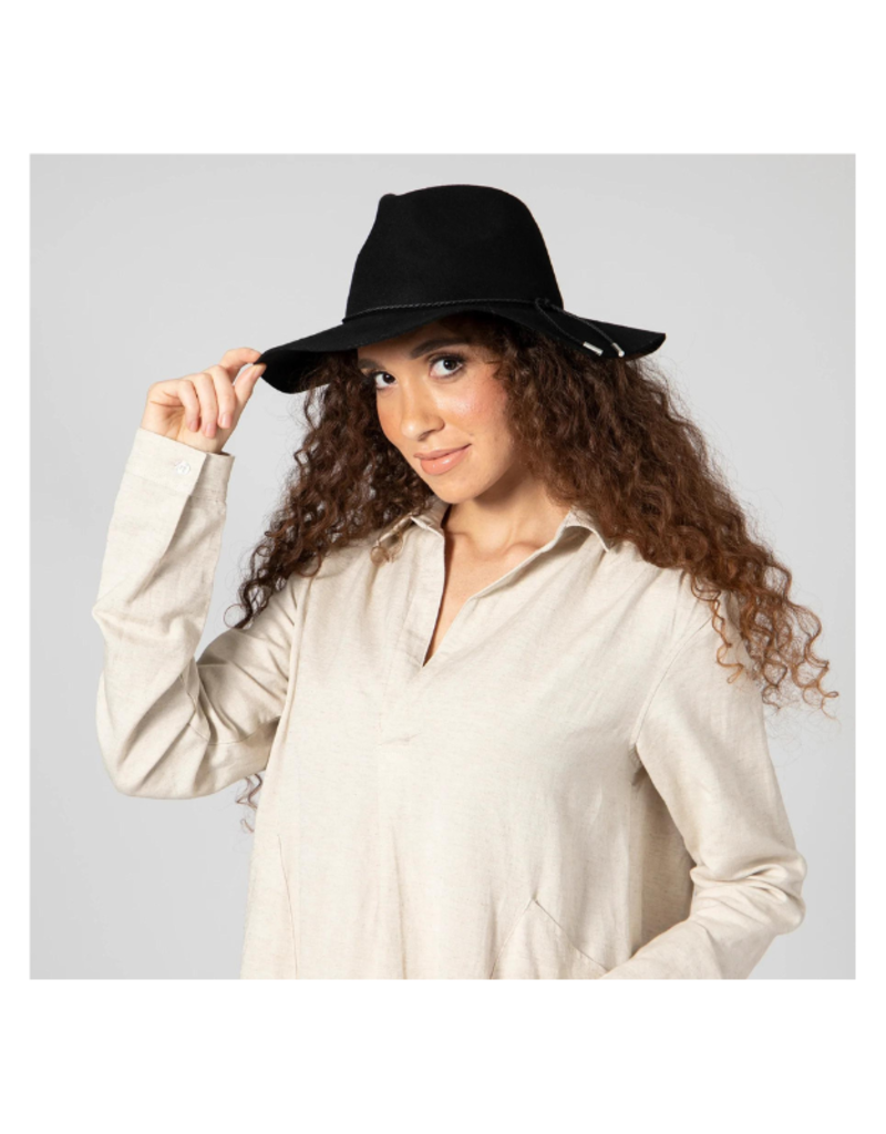 San Diego Hats LAST ONE - Anza Packable Fedora in Black by San Diego Hatsza Packable Fedora