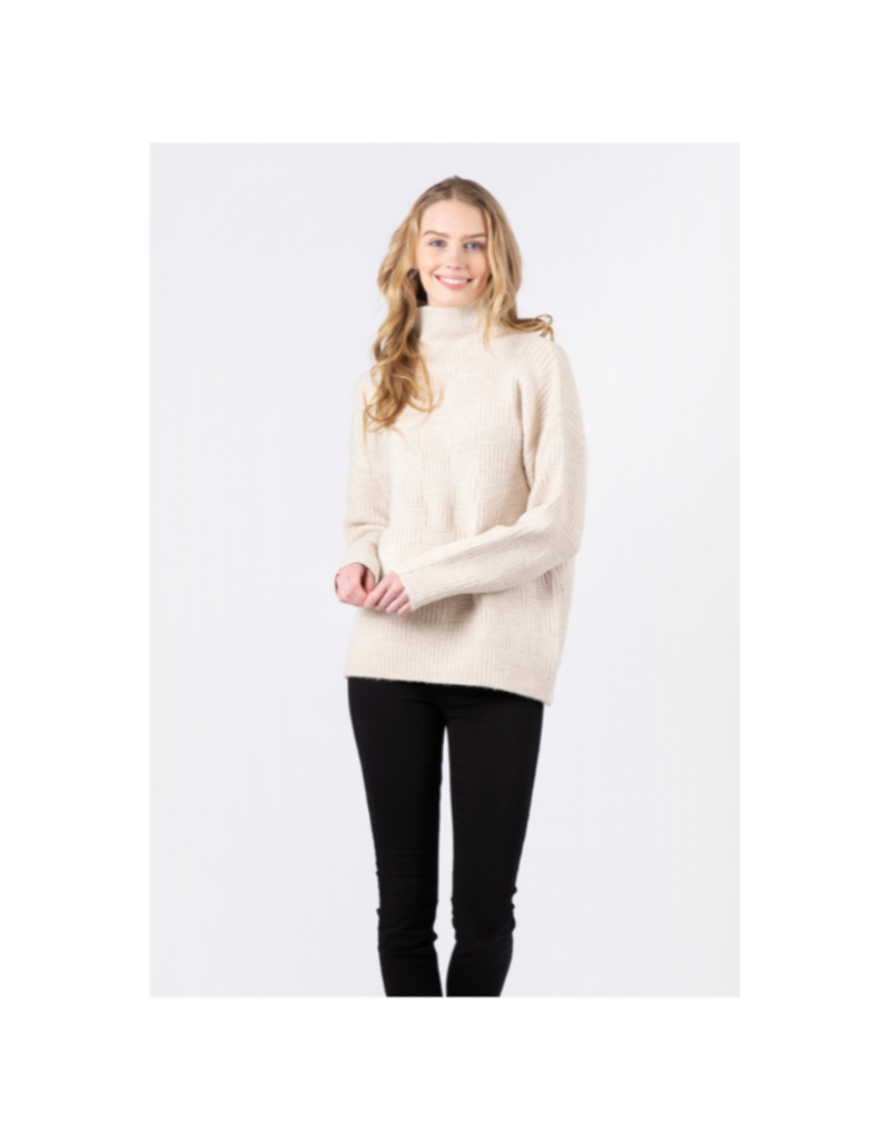Lyla & Luxe Cosmo Mock Neck Sweater in Oat by Lyla + Luxe
