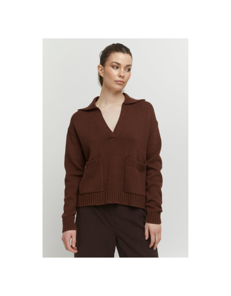 b.young Olia Sweater in Brunette by b.young