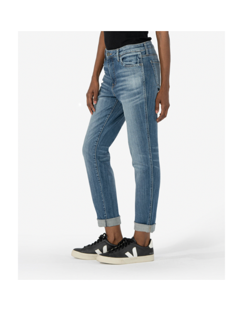 Kut from the Kloth Catherine High Rise Boyfriend Roll Up Jean in Look by Kut from the Kloth