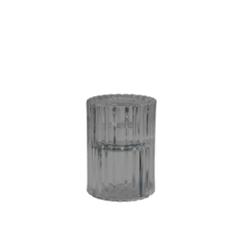 Rillo Candle Holder in Black Large