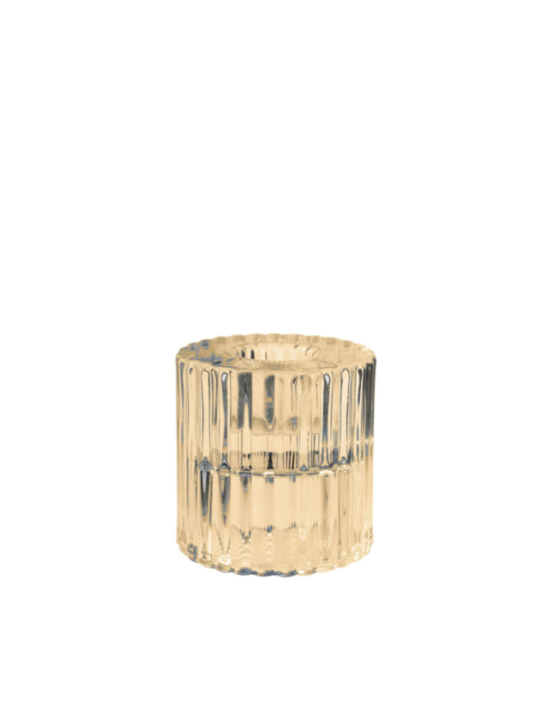 Rillo Candle Holder in Bronze Small