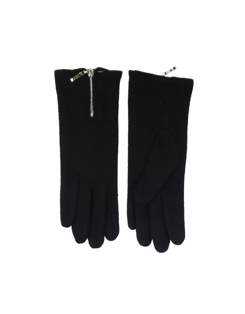 Tech Zipper Gloves in Black by Fraas