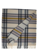 Modern Plaid Throw in Off White by Fraas